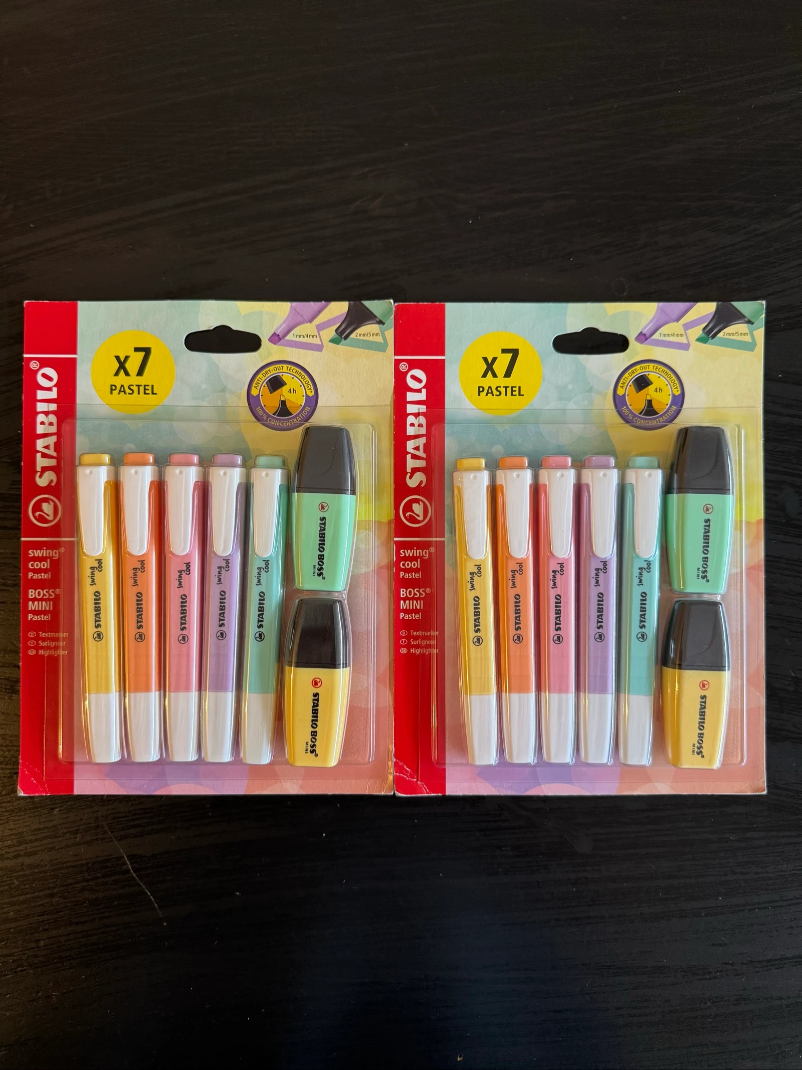10 surligneurs swing cool + 4 mini boss stabilo